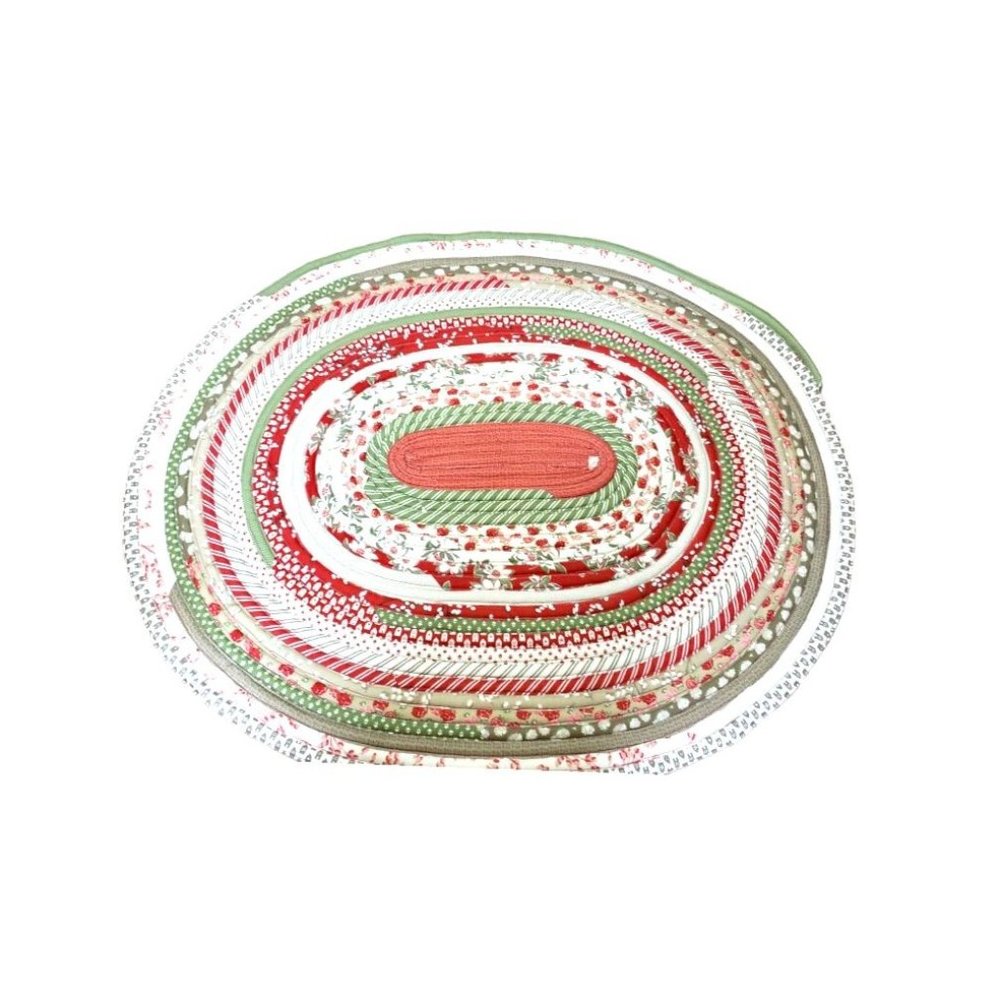 Handmade Jelly Roll Rug - Large 41 x 34 in - Blue Fox Designs
